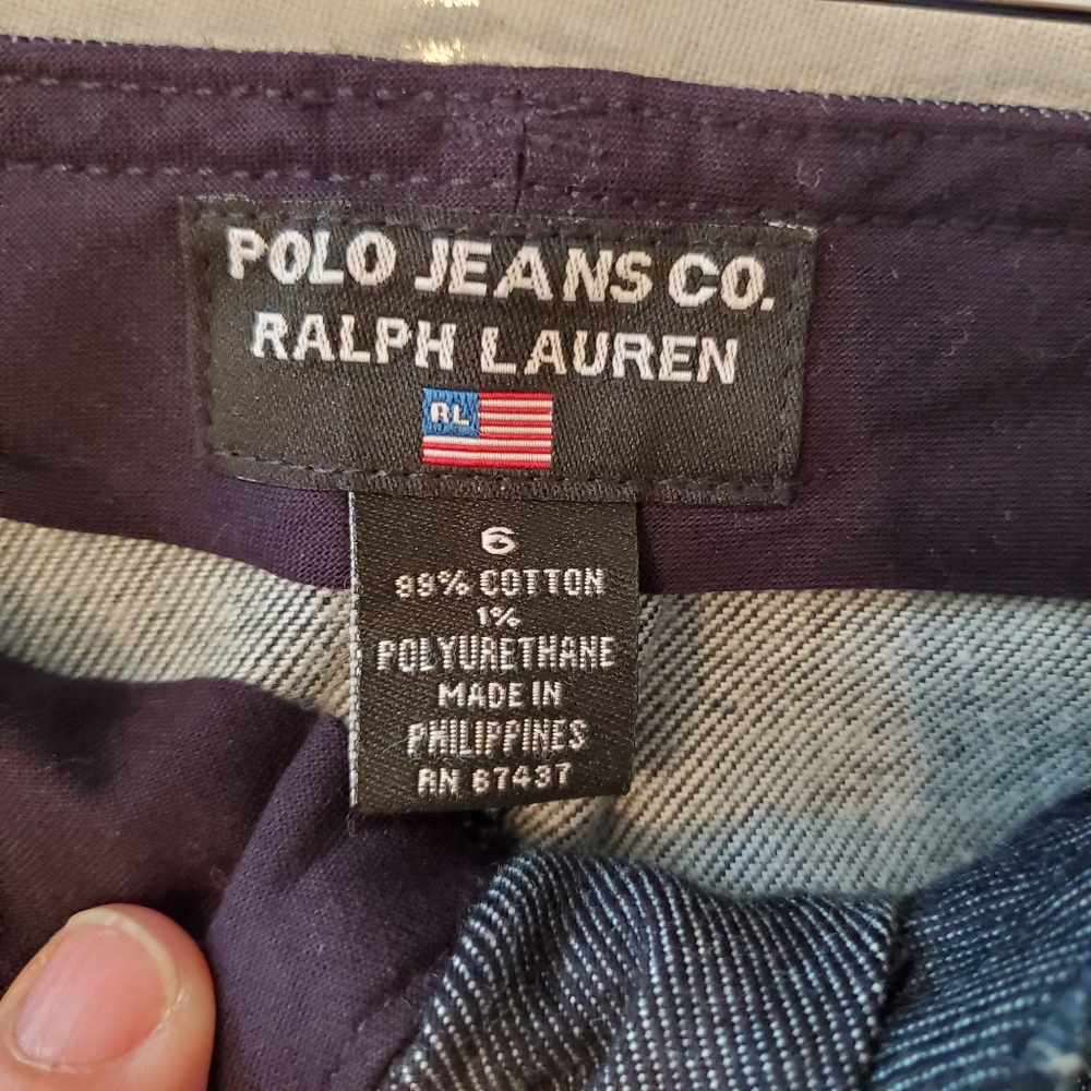 Polo Ralph Lauren Denim Skirt Women's 6 Midi - Picture 4 of 7